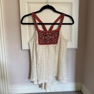 Embroidered tank top
